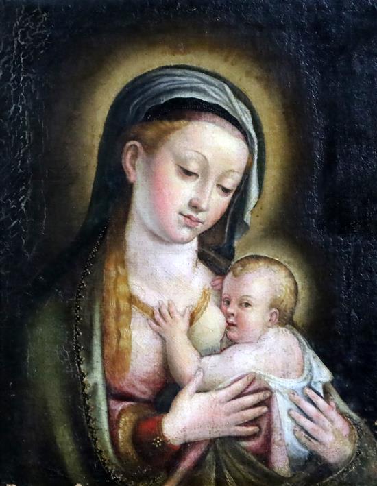 Follower of Francesco Albani (1578-1660) Madonna and child 14 x 11in.